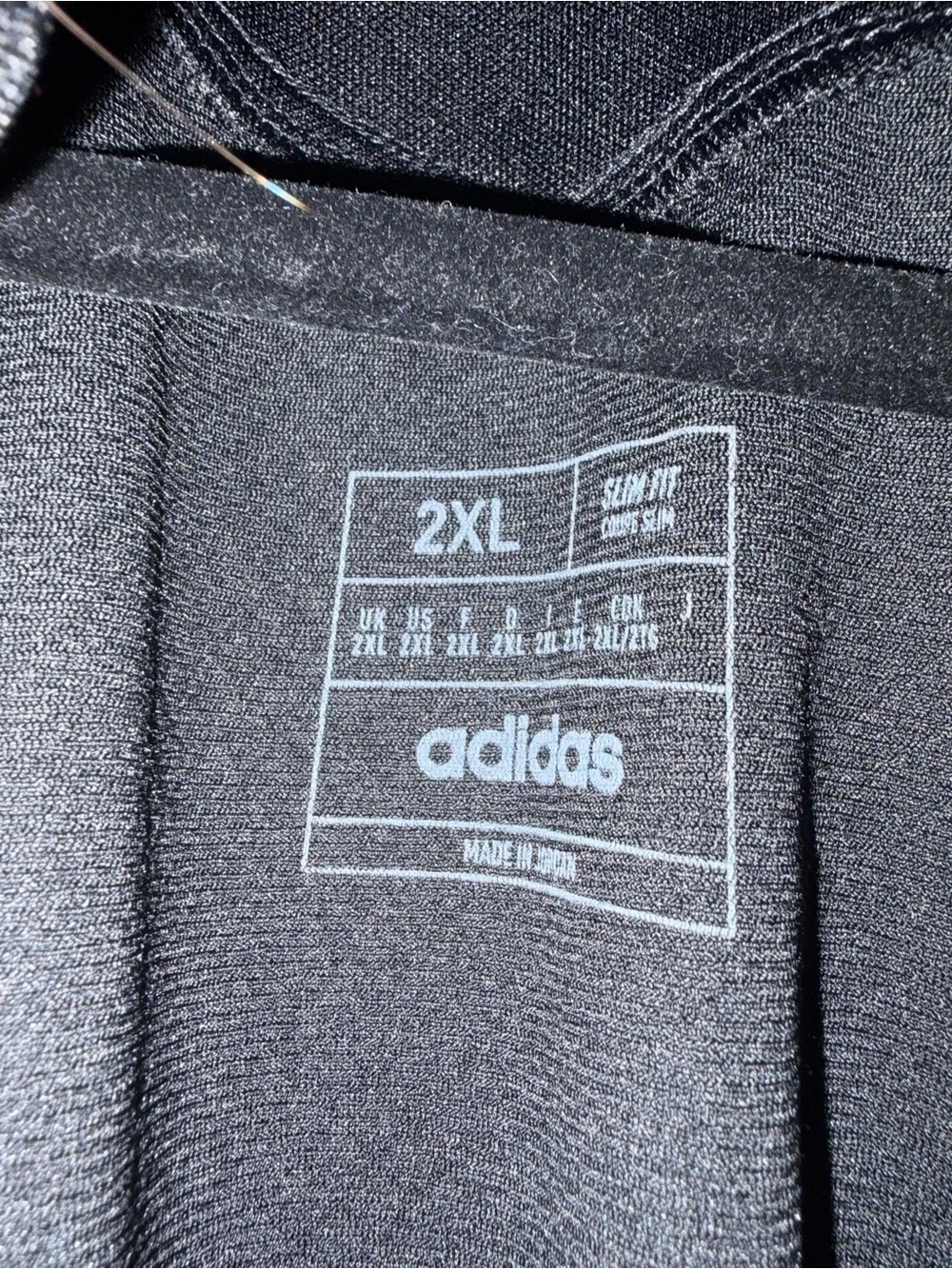 adidas Black Jacket with White Logo Print